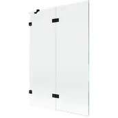 Parawany nawannowe - Mexen Lunar parawan nawannowy 2-skrzydłowy lewy 120 x 150 cm, transparent, czarny - 897-120-100-70-00-L - miniaturka - grafika 1