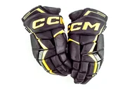 Hokej - Rękawice hokejowe CCM JetSpeed FT6 Pro Black/Sunflower Senior 13 cali - miniaturka - grafika 1