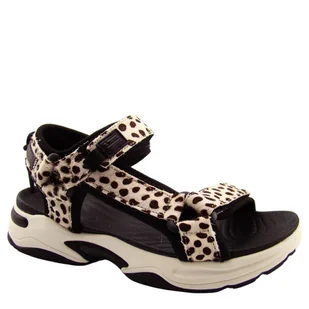 D.Franklin DFSH406002 damskie sandały skórzane sportowe beż - Sandały damskie - miniaturka - grafika 1