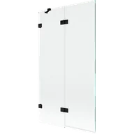 Parawany nawannowe - Mexen Lunar parawan nawannowy 2-skrzydłowy lewy 100 x 150 cm, transparent, czarny - 897-100-100-70-00-L - miniaturka - grafika 1