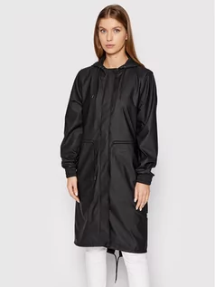 Kurtki damskie - Rains Kurtka przeciwdeszczowa Unisex 18550 Czarny Regular Fit - grafika 1