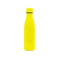 Shakery i bidony sportowe - Butelka termiczna COOL BOTTLES 500 ml Triple cool Neonowo żółta - miniaturka - grafika 1