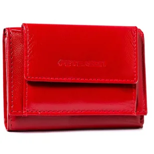 Damski portfel skórzany mała portmonetka na zatrzask na karty RFID PETERSON - Portfele - miniaturka - grafika 1