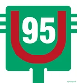 Systemy ekspozycyjne i znaki informacyjne - SB007 BENZYNA UNIWERSALNA 95, FN - FOLIA SAMOPRZYLEPNA; (205X220MM) - miniaturka - grafika 1