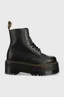 Botki damskie - Dr. Martens workery skórzane damskie kolor czarny na platformie workery skórzane damskie kolor czarny na platformie - miniaturka - grafika 1
