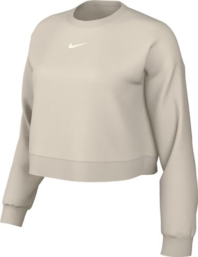 NIKE DQ5761-104 W NSW PHNX FLC OOS CREW bluza damska LT OREWOOD BRN/SAIL rozmiar M