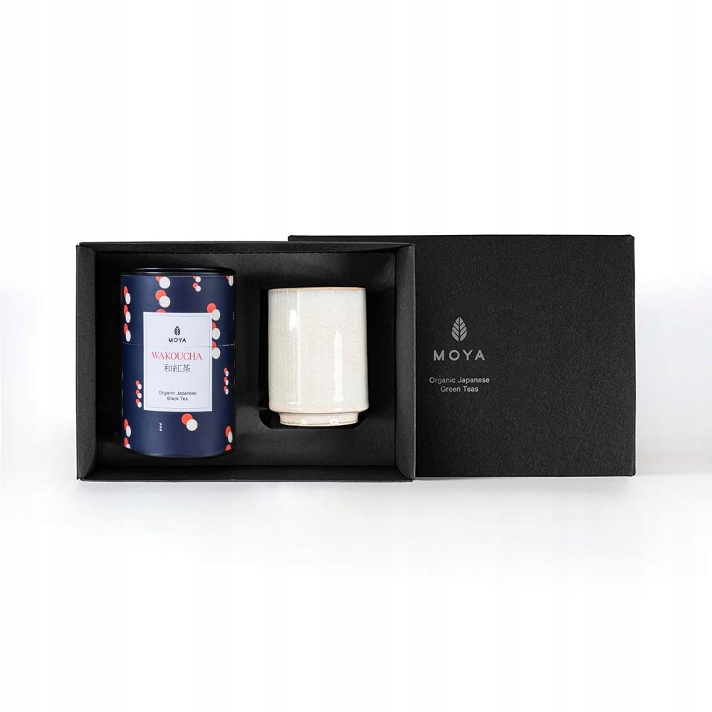 Zestaw prezentowy organiczna czarna herbata Moya Wakocha i kubek Josei