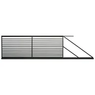 Ogrodzenia - Brama przesuwna Daniel ocynk czarny struktura 400 x 150 cm prawa Polbram - miniaturka - grafika 1