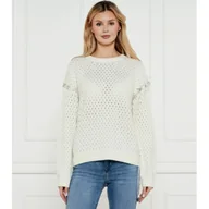 Swetry damskie - GUESS Sweter ELLISS Relaxed fit z dodatkiem wełny - miniaturka - grafika 1