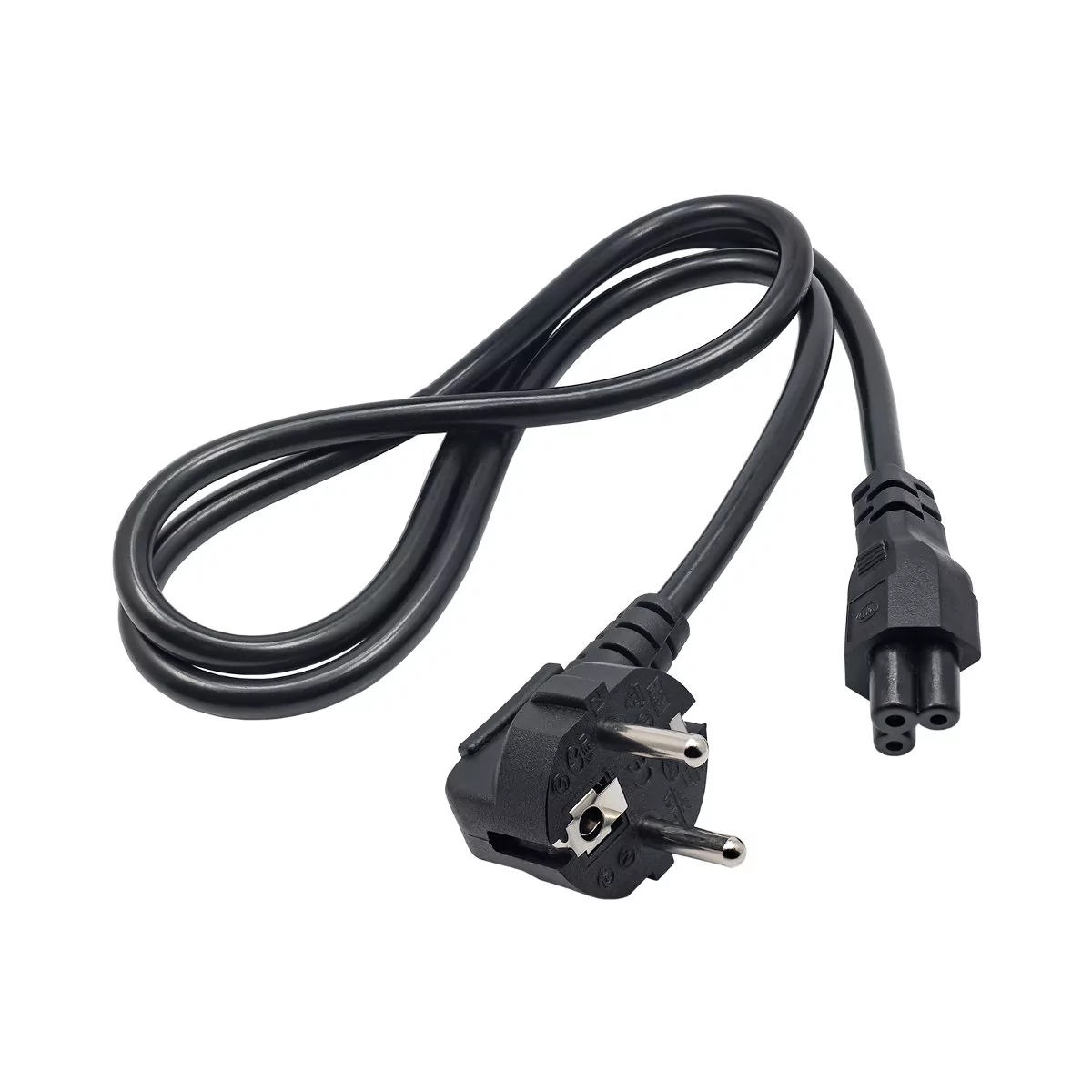 Akyga Kabel zasilający AK-NB-08A CEE 7/7 - IEC C5 do notebooka (koniczynka) 250V/50Hz 2,5A 1,0m czarny AK-NB-08A