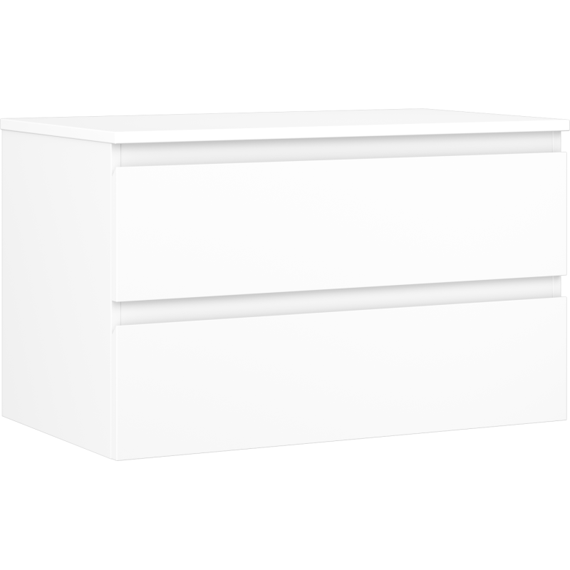 Mexen Orio szafka łazienkowa podumywalkowa 80 cm z blatem, 2 szuflady, biała mat - 91A10-08047-2-BFFC01