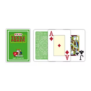 Modiano, karty Texas Poker Jumbo Index Plastic Jasno, zielony - Gry karciane - miniaturka - grafika 1