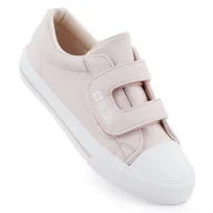 Buty dla dziewczynek - Trampki dziecięce ze skóry ekologicznej na rzep różowe Big Star LL374072 - miniaturka - grafika 1