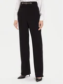 Spodnie damskie - Rinascimento Spodnie materiałowe CFC0126219003 Czarny Regular Fit - miniaturka - grafika 1