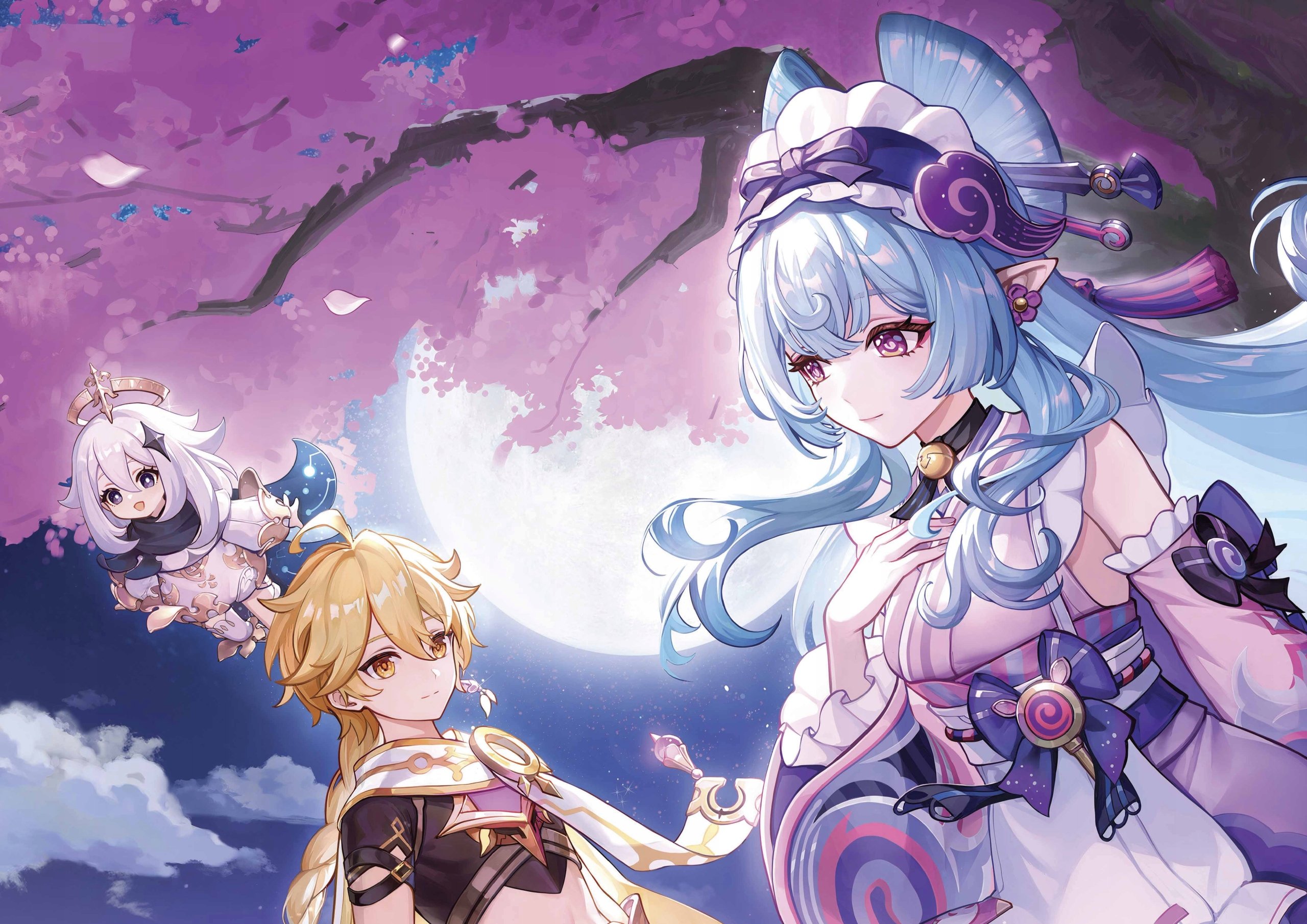 Plakat A3 Genshin Impact Anime Gra Yumemizuki Mizuki Aether