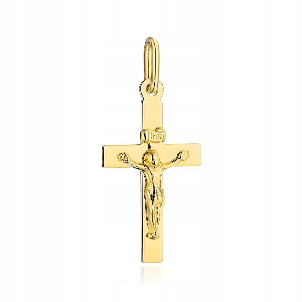 Złoty Krzyżyk 585 14k z Jezusem 13x20mm Waga 0.77