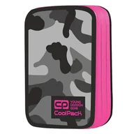 Piórniki - CoolPack Piórnik dwukomorowy, z wyposażeniem, Jumper 2 Camo Pink Neon 87049CP, 2018 - miniaturka - grafika 1