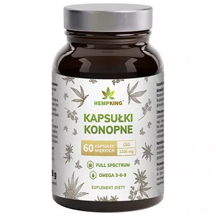 HempKing Kapsułki Konopne, 60 kapsułek - Suplementy naturalne - miniaturka - grafika 1