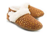 Kapcie damskie - Pantofle Sorel Nakiska kapcie dziecięce skóra-32 - miniaturka - grafika 1