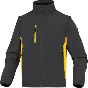 DELTA PLUS MYSEN2 BLUZA Z TKANINY SOFTSHELL Z POLIESTRU (96%) I ELASTANU (4%), ODPINANE RĘKAWY; SZARO-ŻÓŁTY - Odzież robocza - miniaturka - grafika 1