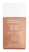 Bronzery i konturowanie twarzy - GOSH Oh My Glow Bronzer w Płynie 001 Sun Glow 50ml - miniaturka - grafika 1