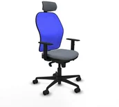 Fotele i krzesła biurowe - Krzesło Biurowe z Zagłówkiem Piqueras y Crespo 1D036N2 Szary - miniaturka - grafika 1