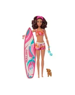 Lalki dla dziewczynek - Barbie Surferka Lalka i akcesoria HPL69 p6 MATTEL - miniaturka - grafika 1