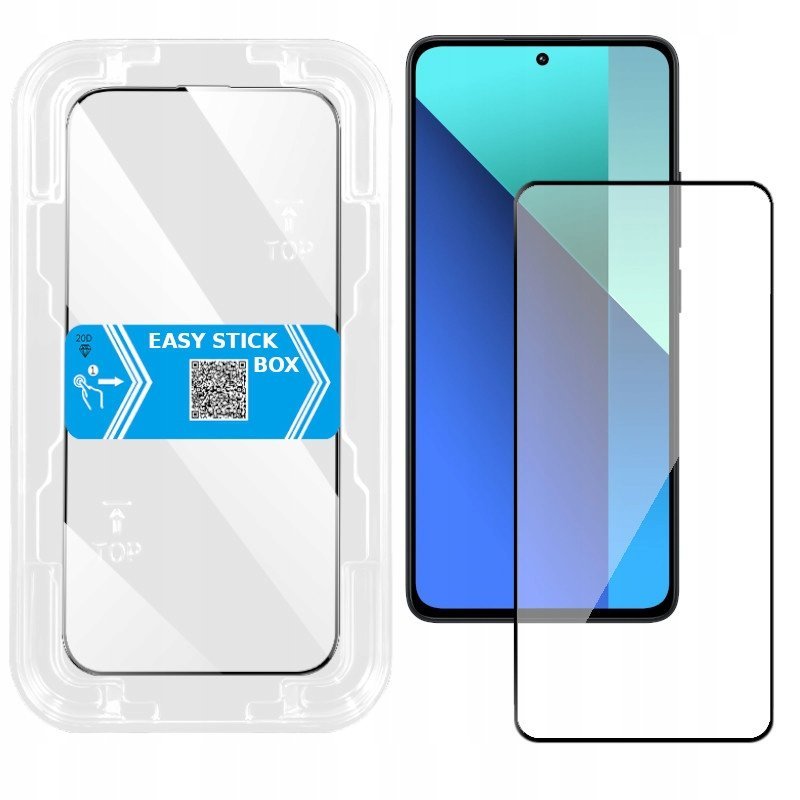Szkło hartowane z ramką do montażu szybka EZ EASY FIT do Redmi Note 13 4G