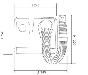 Suszarka basenowa Impeco Hair Jet White z wężem 2400 W - Suszarki do rąk i włosów - miniaturka - grafika 2