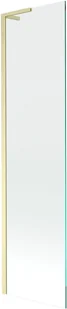 Mexen Next L parawan nawannowy 1-skrzydłowy 100 x 150 cm, transparent, złoty szczotkowany - 895-100-000-03-00-55 - Parawany nawannowe - miniaturka - grafika 1