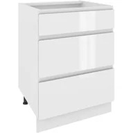 Szafki kuchenne - Szafka Wyspowa 3 Szuflady Dsw 6/3 Campari Layman Szary Mat, Biały Połysk, Starmotion, Szary Campari, h 15cm - miniaturka - grafika 1