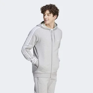 Bluza z kapturem Essentials Fleece 3-Stripes Full-Zip - Odzież trekkingowa damska - miniaturka - grafika 1