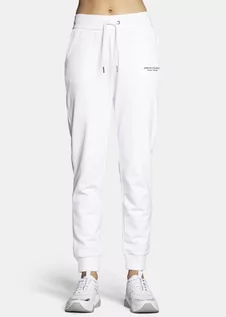 Spodnie damskie - Spodnie dresowe damskie białe Armani Exchange 8NYPBA YJE5Z 1100 - grafika 1