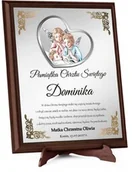 Ikony i obrazy sakralne - Obrazek z życzeniami i dedykacją na chrzest święty dla chłopca - miniaturka - grafika 1