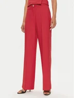 Spodnie damskie - ViCOLO Spodnie materiałowe TB0049 Czerwony Regular Fit - miniaturka - grafika 1