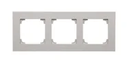 Klawisze i ramki - Kontakt Simon Ramka potrójna LINE Simon 55 - aluminium mat - miniaturka - grafika 1