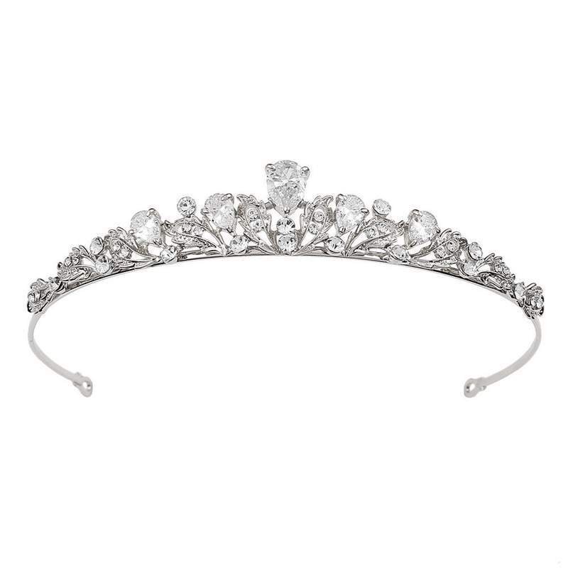 Ozdoba ŚLUBNA damska korona TIARA ślub DIADEM kryształ elegancka