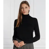 Swetry damskie - BOSS BLACK Wełniany golf Fasecta | Regular Fit - miniaturka - grafika 1