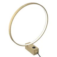 Lampy stojące - Stołowa lampka pierścieniowa Agaro 2005 Shilo LED 9W 4000K okrąg metalowa złota - miniaturka - grafika 1