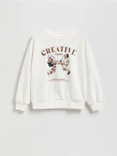 Reserved - Bluza z nadrukiem - złamana biel - Bluzy dla dziewczynek - miniaturka - grafika 1