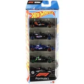 Samochody i pojazdy dla dzieci - Samochód Hot Wheels Formuła 1 Race Team JGF58 (5 szt.) - miniaturka - grafika 1