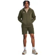 Spodnie sportowe męskie - Męskie spodenki dresowe Under Armour UA Rival Fleece Shorts - zielone - UNDER ARMOUR - miniaturka - grafika 1