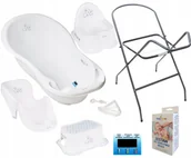 Wanienki dla dzieci - WANNA DLA DZIECKA TEGA BABY ZESTAW 8w1 WANIENKA TERMOMETR STOJAK AKCESORIA - miniaturka - grafika 1