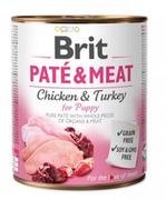 Mokra karma dla psów - Brit Paté & Meat Megapakiet Paté & Meat Puppy 12 x 800 g Kurczak i indyk - miniaturka - grafika 1