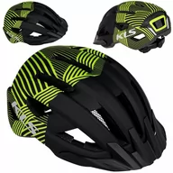 Kaski rowerowe - Kellys Kask DAZE MTB z daszkiem M 55-58cm czarno-zielony /green/ K1317 - miniaturka - grafika 1