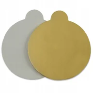 Dodatki do ciast w proszku - 10 szt. Podkład pod monoporcje Bankietówka 10 cm ZŁOTY gładki brzeg OKRĄGŁY - miniaturka - grafika 1