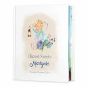 Pamiątka Chrztu Świętego - Murrano Historie opowieści biblijne z nadrukiem dla dziewczynki na chrzest KZ-HB-029 - miniaturka - grafika 1