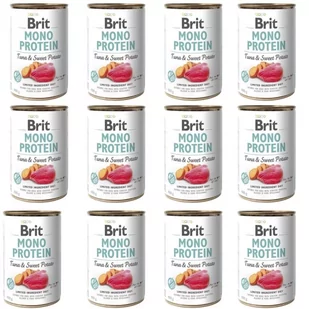 BRIT Mono protein tuńczyk/słodkie ziemniaczki pies puszka ZESTAW 12 x 400g - Mokra karma dla psów - miniaturka - grafika 1