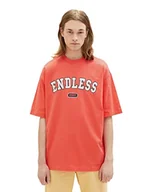 Koszulki męskie - TOM TAILOR Denim Koszulka męska 1036451, 11042 -Plain Red, S, 11042 – Plain Red, S - miniaturka - grafika 1