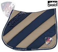 Akcesoria jeździeckie - Eskadron Polo Pad BICOLOR z kolekcji NAVY-BURGUNDY granat-brąz - miniaturka - grafika 1